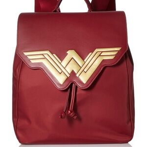 DC Comics Maroon and Gold Backpack